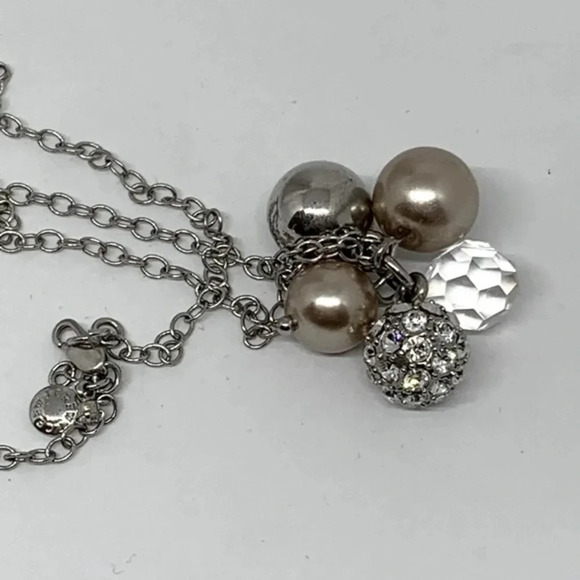 J. Crew Crystal Pearl Pave Ball Pendant Necklace - Picture 3 of 3